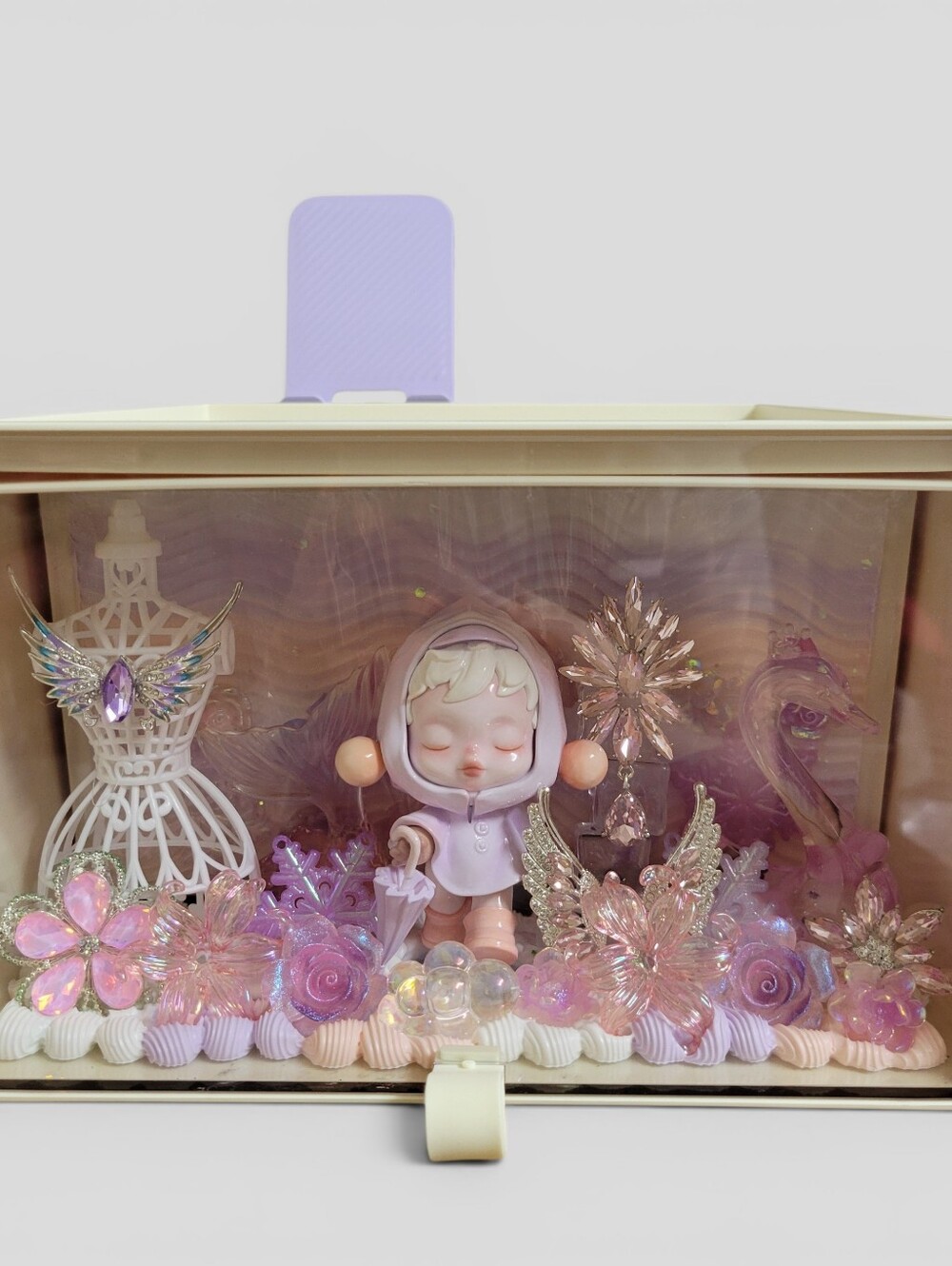 Handmade Skullpanda Inspired Acrylic Display Drawer Storage Case Cute Decor